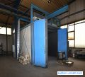 Kiess Freistrahlhaus Sandstrahlhalle Sandstrahlkabine 6 x 4 Meter Innenraum mit Strahlmittelaufbereitung Filteranlage Kran